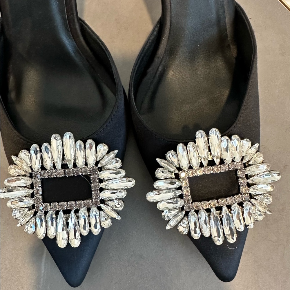 Good American Embellished Mules Size 7.5 - Picture 4 of 6